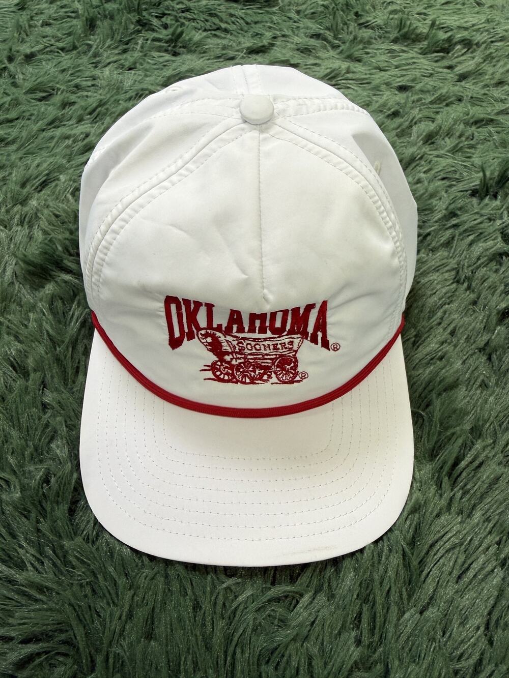 Oklahoma Sooners White Red Rope Snapback Hat Cap NCAA College Football